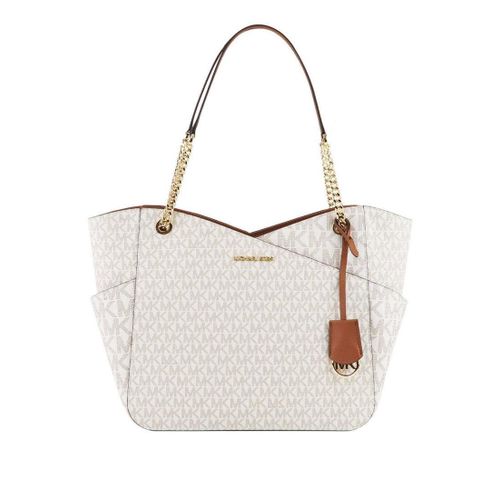 Michael Kors Jet Set Grand sac à bandoulière avec logo signature, vanille, Fourre-tout